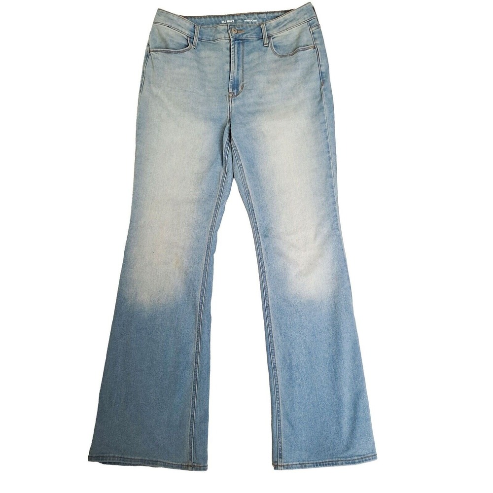 Old Navy Wow Flare Jeans Women's 10 Light Wash High-Waisted Retro Vintage Denim